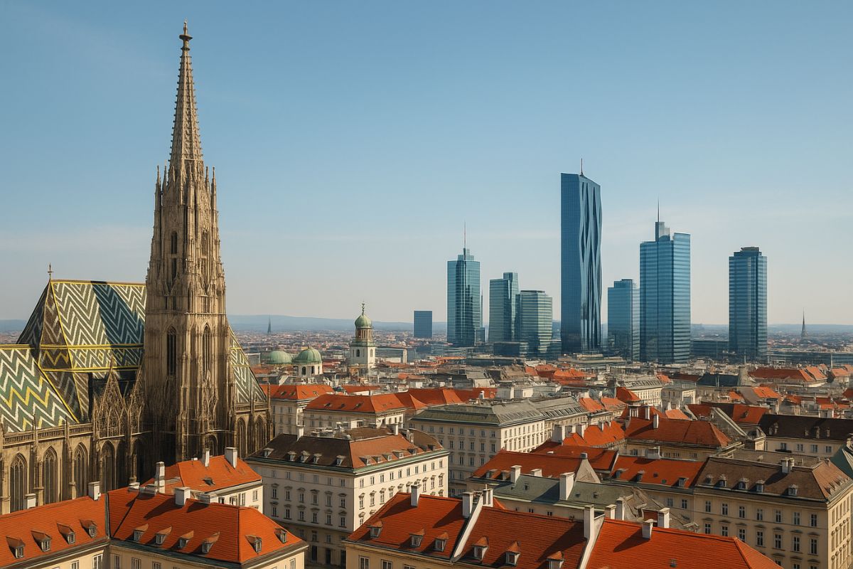 widok na stare miasto i dzielnicę biznesową